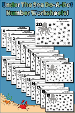 Numbers Zero Through Twenty Do-A-Dot Printables!