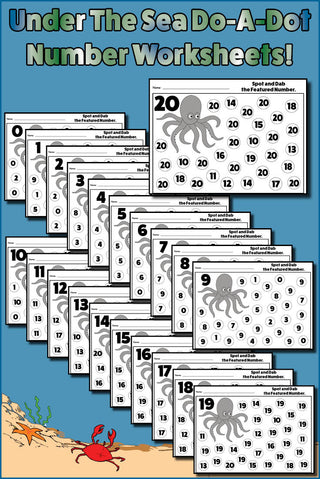 Numbers Zero Through Twenty Do-A-Dot Printables!