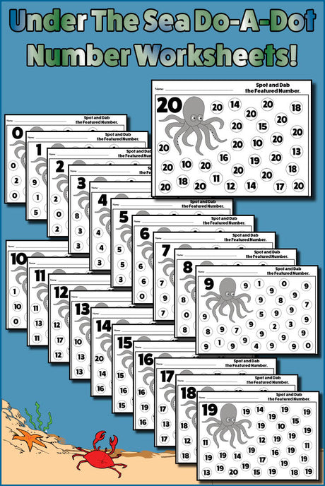 Numbers Zero Through Twenty Do-A-Dot Printables!