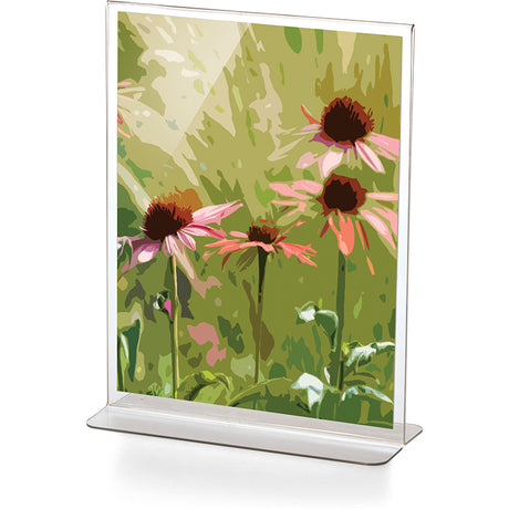 Upright Vertical Sign Holder, Letter Size, Clear