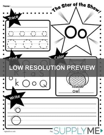 Letter O Worksheet: Tracing, Coloring, Writing & More!