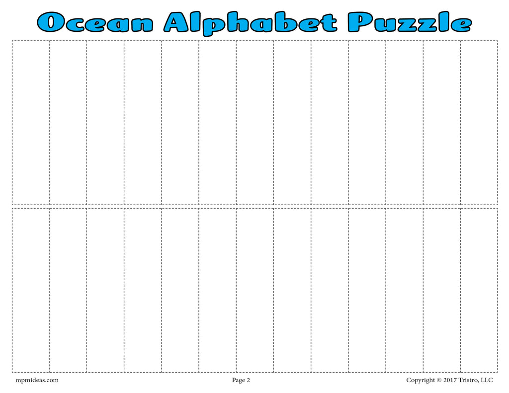 Ocean Themed Alphabet Puzzles! (2 Printable Versions)