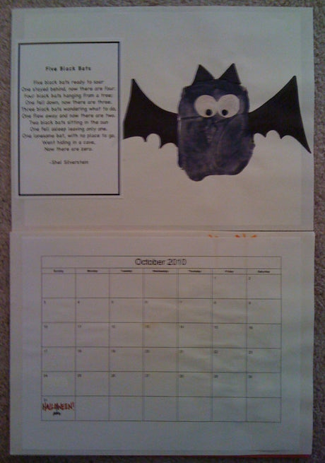 Hand Print Calendar: October