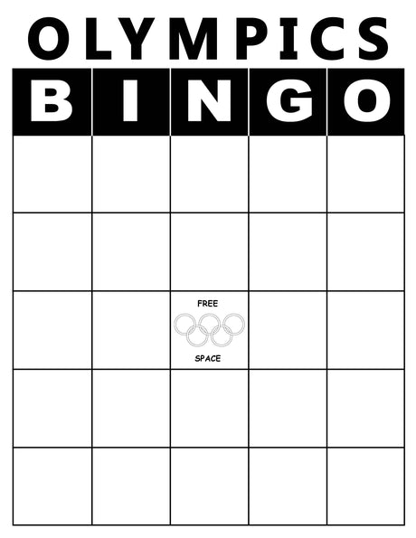 FREE Printable Olympics Bingo Game!