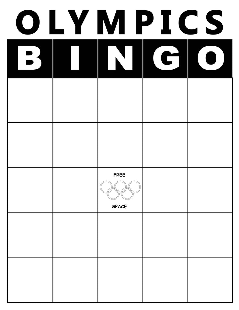 FREE Printable Olympics Bingo Game!