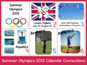 Summer Olympics - Calendar Fun!