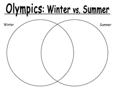 Free Printable Olympic Inspired Venn Diagram.