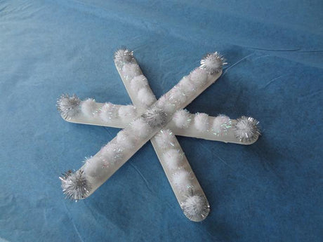 Beautiful Craft Stick Snowflake Ornament Craft!