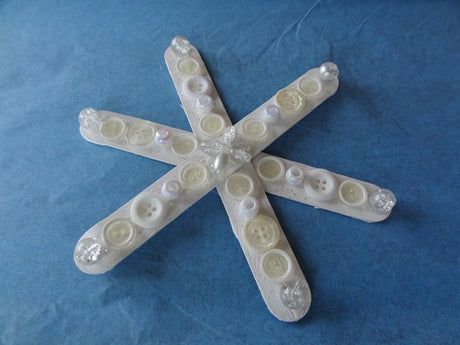 Beautiful Craft Stick Snowflake Ornament Craft!