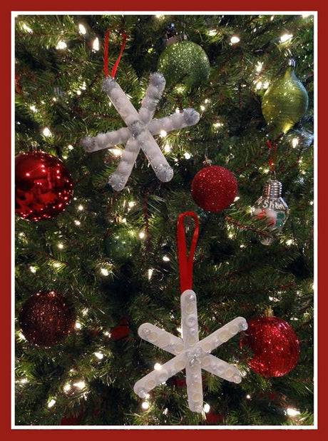 Beautiful Craft Stick Snowflake Ornament Craft!