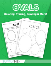 8 Oval Worksheets: Tracing, Coloring Pages, Cutting & More!