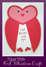 Cute Owl Valentine Paper Plate Craft!
