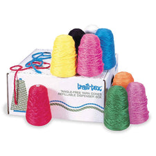 Trait-tex® 3-Ply School Roving Yarn, 9 Assorted Cones