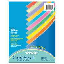 Pacon® Assorted Card Stock, 8.5" x 11" (50 Sheets)