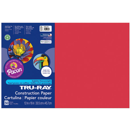 Tru-Ray® Construction Paper, 12" x 18" Holiday Red