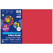 Tru-Ray® Construction Paper, 12" x 18" Holiday Red