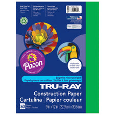 Tru-Ray® Construction Paper, 9" x 12" Festive Green
