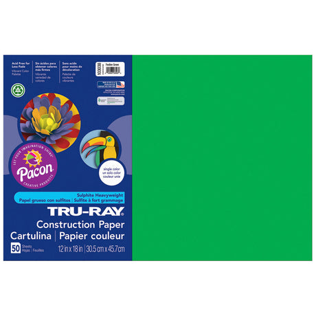 Tru-Ray® Construction Paper, 12" x 18" Festive Green