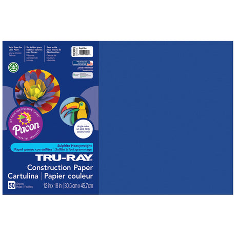 Tru-Ray® Construction Paper, 12" x 18" Royal Blue