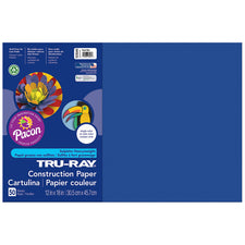 Tru-Ray® Construction Paper, 12" x 18" Royal Blue