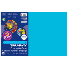 Tru-Ray® Construction Paper, 12" x 18" Atomic Blue