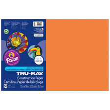 Tru-Ray® Construction Paper, 12" x 18" Electric Orange