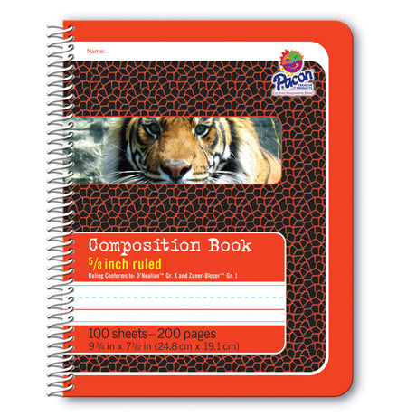 Pacon® Spiral Bound Composition Book, 9-3/4″ x 7-1/2″, Ruled 5/8″ Short Way