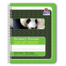 Pacon® Spiral Bound Composition Book, Picture Story Ruled 5/8″ Short Way