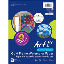 Art1st® Gold Frame Watercolor Paper, 9" x 12"