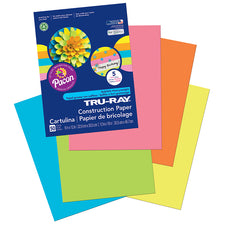 Tru-Ray® Construction Paper, 9" x 12" Assorted Hot Colors
