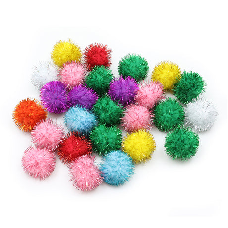Creativity Street® Glitter Pom Pons, 33mm Assorted