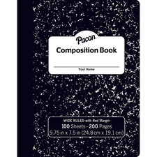 Pacon® Composition Book, 9-3/4″ x 7-1/2″, Black Marble