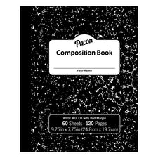 Pacon® Composition Book, Black Marble (60 Sheets)