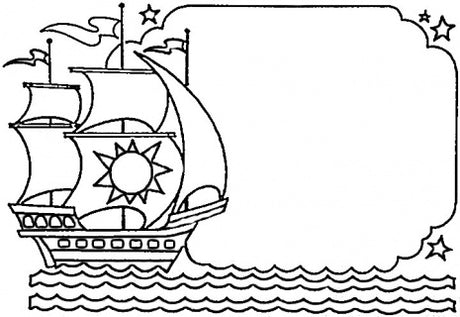 Columbus Day - The New World Coloring Page