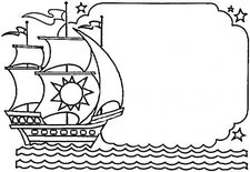 Columbus Day - The New World Coloring Page