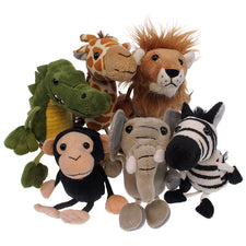African Animals Finger Puppets, Set of 6