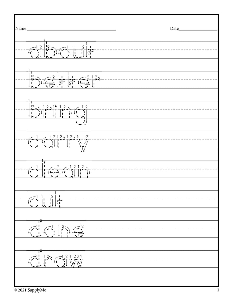 Third Grade Sight Words Bundle - Dolch 3rd Grade Sight Word Worksheets, Printables, Flash Cards, And More - 24 Activities