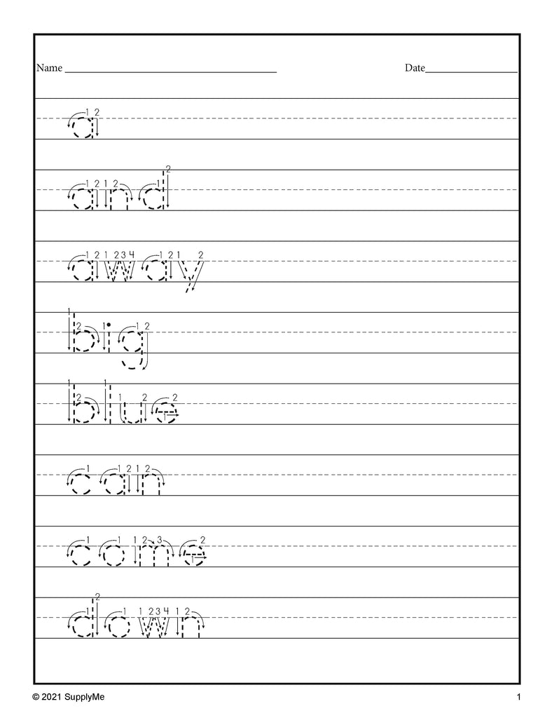 Preschool Sight Words Bundle - Dolch Pre-Primer Sight Word Worksheets, Printables, Flash Cards, And More! - 24 Activities