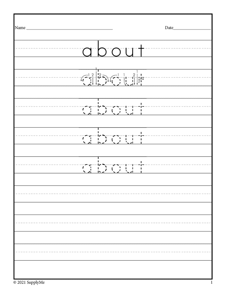 Third Grade Sight Words Bundle - Dolch 3rd Grade Sight Word Worksheets, Printables, Flash Cards, And More - 24 Activities