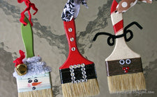 Paint Brush Ornaments - Craft for Kids & Great DIY Gift Idea!
