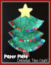 Paper Plate Christmas Tree Craft!
