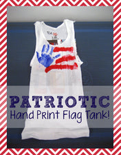 Patriotic Hand Print Flag Tank Top Craft!
