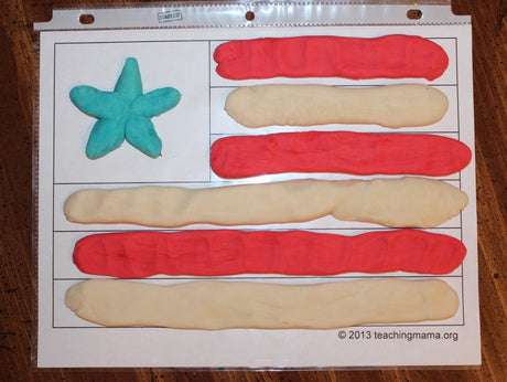 Patriotic Flag Play Dough Mat!