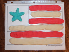 Patriotic Flag Play Dough Mat!