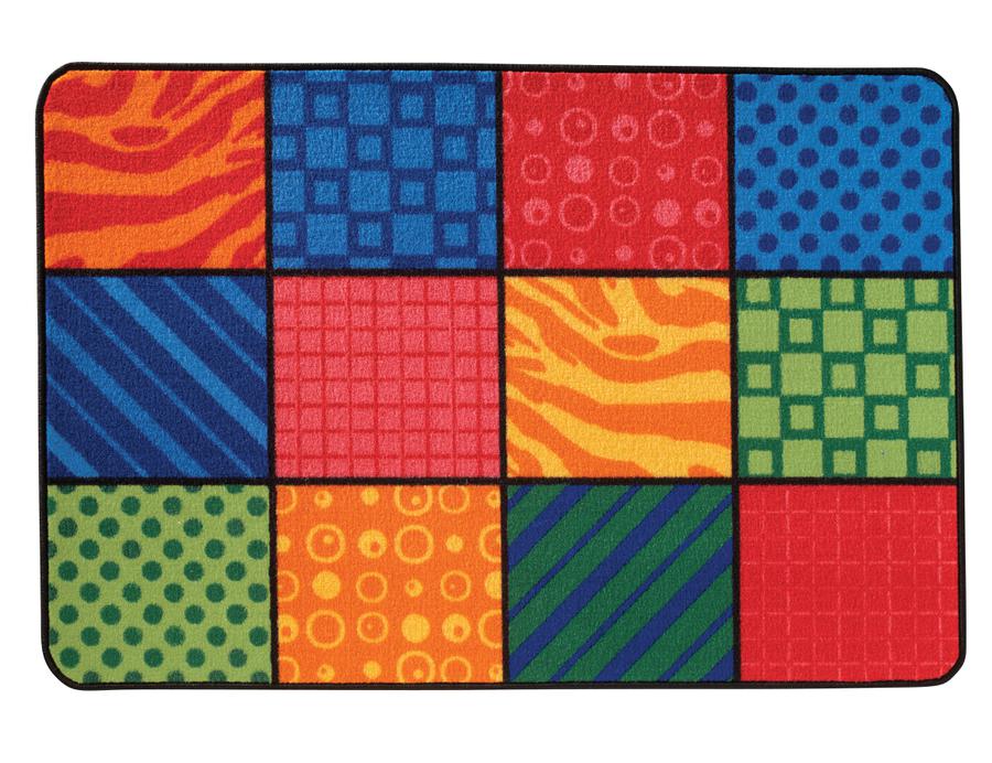Patterns At Play KID$ Value Discount Classroom Rug, 4' x 6' Rectangle