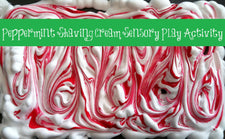 Peppermint Shaving Cream Sensory Play Activity