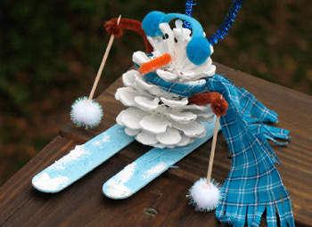 Pine Cone Snow People