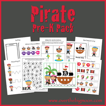 Pirate Pre-K Pack from Over The Big Moon