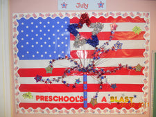 Preschool is a "Blast"! - Patriotic Bulletin Board Idea