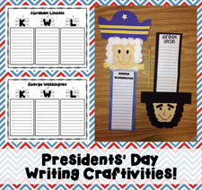 2 Writing Activities & Crafts for Presidents' Day (with FREEBIES)!